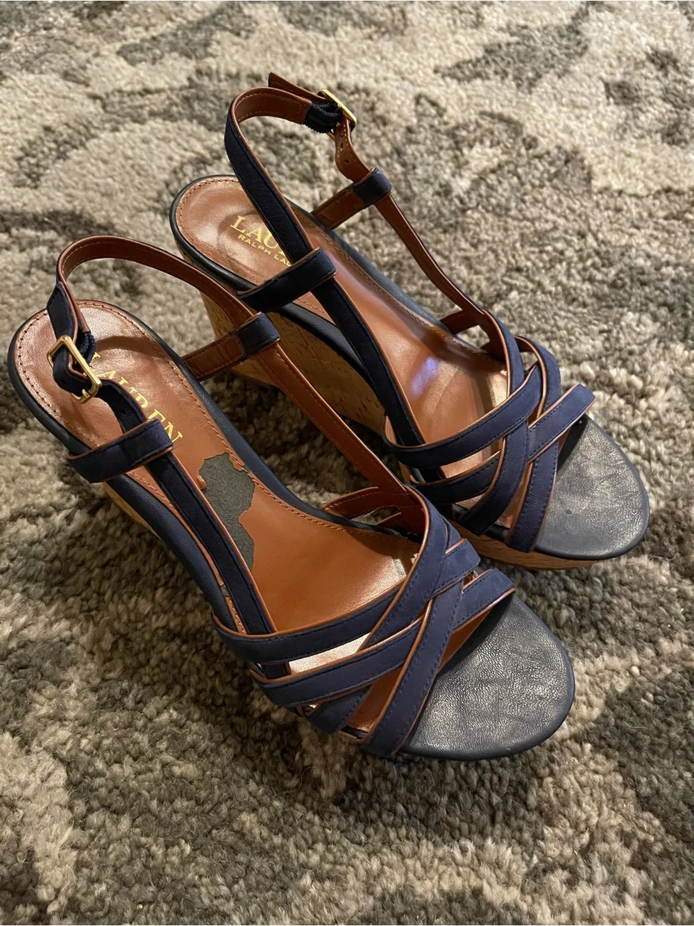 Lauren Ralph Lauren Quaylin wedge sandals 8.5B